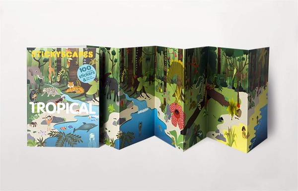 Бумажная книга «Stickyscapes Tropical Adventures» - фото №1