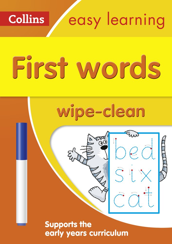 [object Object] «First Words Age 3-5 Wipe Clean Activity Book: Ideal for Home Learning» - фото №1