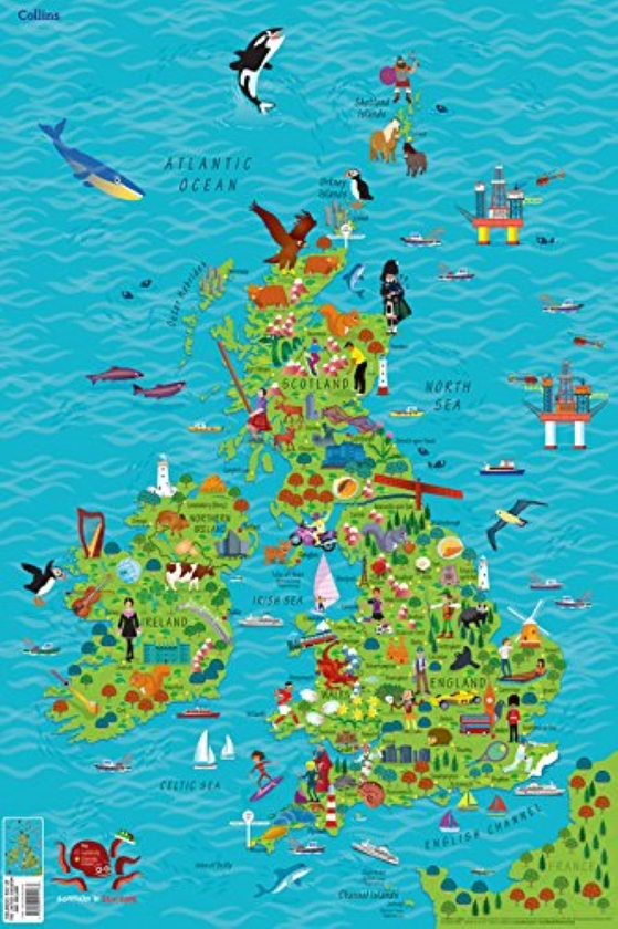 Бумажная книга «Children’s Wall Map of the United Kingdom and Ireland» - фото №1