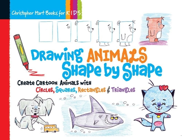 Паперова книга «Drawing Animals Shape by Shape», автор Крістофер Харт - фото №1