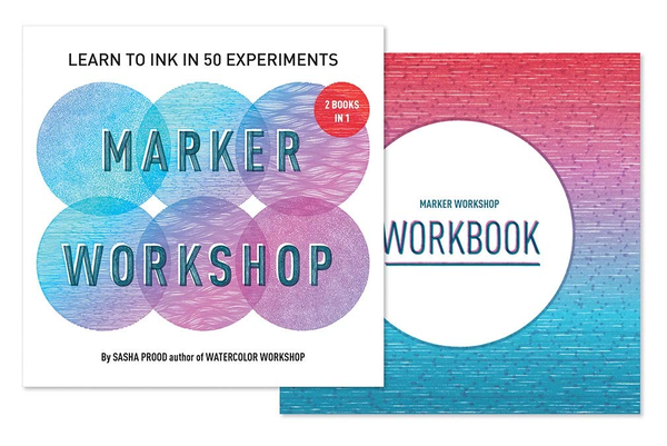 Бумажная книга «Marker Workshop. 2 Books in 1. Learn to Ink in 50 Experiments», автор Саша Пруд - фото №1