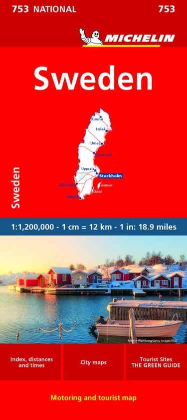 Бумажная книга «Sweden - Michelin National Map 753» - фото №1