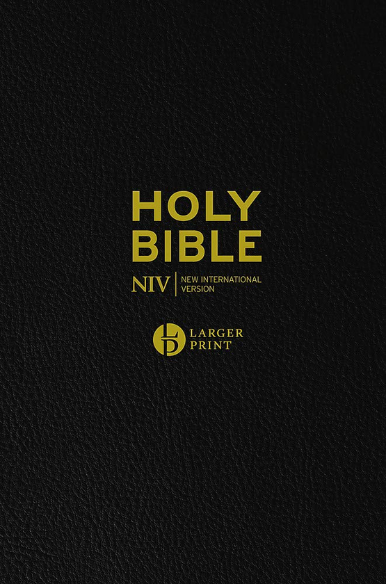 Бумажная книга «NIV Larger Print Black Leather Bible» - фото №1