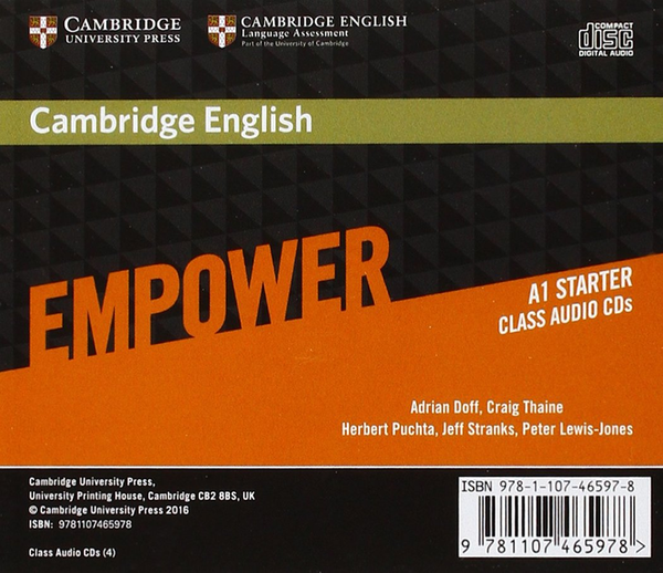 [object Object] «Cambridge English Empower A1 Starter Class Audio CDs (4)», авторів Пітер Льюїс-Джонс, Едріан Дофф, Джефф Стренкс, Герберт Пухта, Крейг Тейн - фото №2 - мініатюра