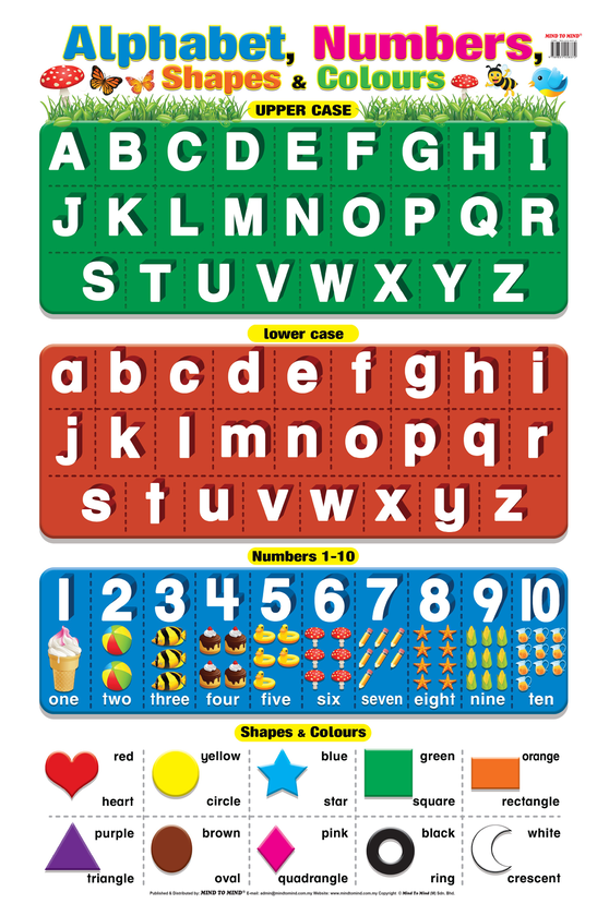 [object Object] «Education Charts. Alphabet, Numbers, Shapes & Colours» - фото №1