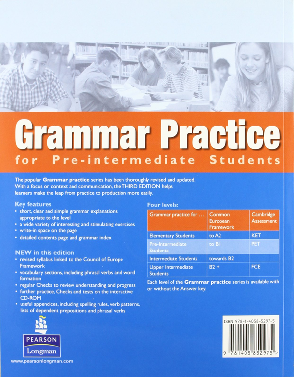 [object Object] «Grammar Practice for Pre-Intermediate Students Student's Book without Answer Key with CD-ROM», авторів Стів Елсворт, Елейн Уокер - фото №2 - мініатюра