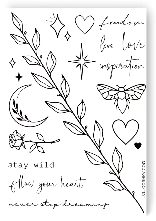 «Тимчасове тату Tattooshka FREEDOM LOVE (LB-100)», бренда Tattooshka - фото №1