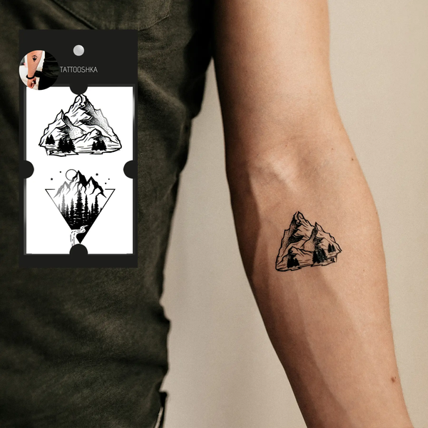 «Тимчасове тату Tattooshka Хочу в гори (RC-540)», бренда Tattooshka - фото №1