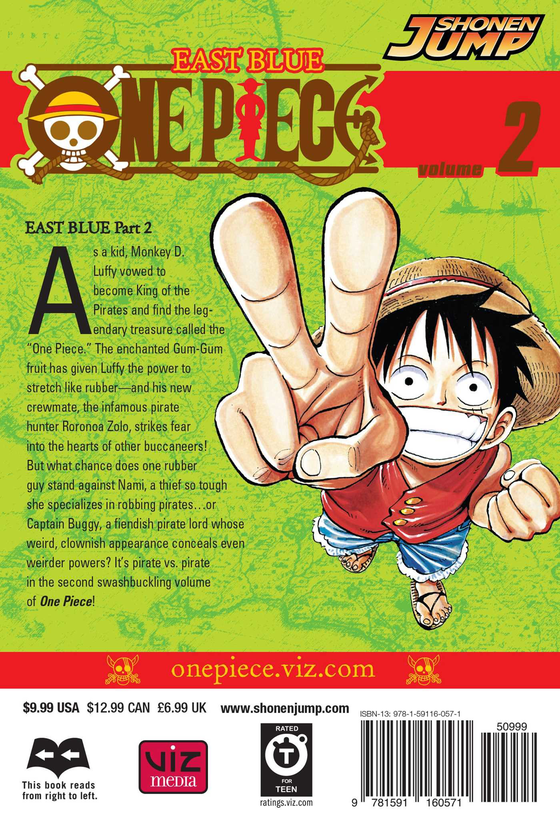 Бумажная книга «One Piece. Volume 2», автор Эйитиро Ода - фото №1