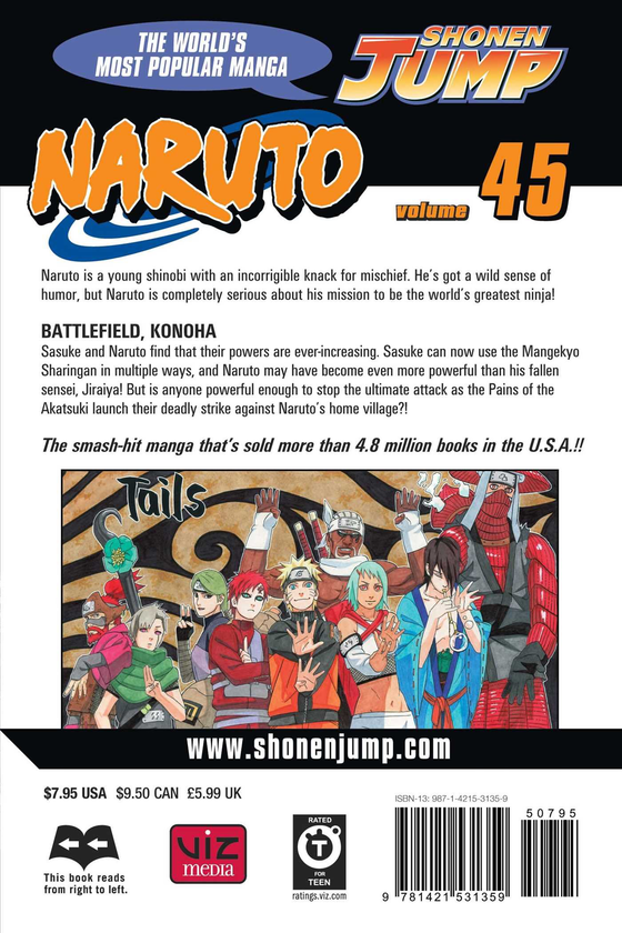 Бумажная книга «Naruto. Volume 45», автор Масаси Кисимото - фото №1