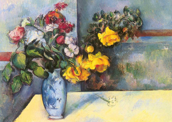  «Открытка Tushita Paul Cezanne Still Life Flowers in a Vase», бренда Tushita - фото №1