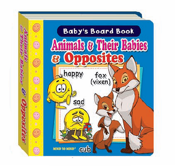 Бумажная книга «Baby's Board Books. NEW Animals & Their Babies & Opposites» - фото №1