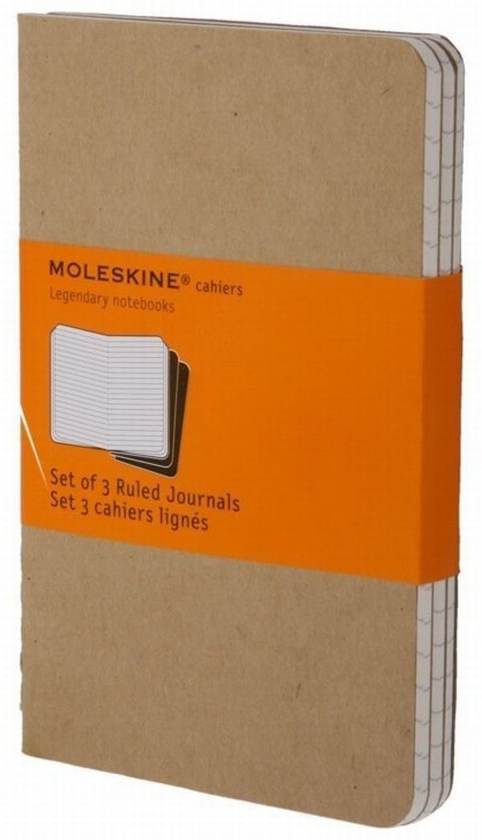  «Блокнот Moleskine Cahier средний линия бежевый 3 шт (QP416)», бренда Moleskine - фото №1
