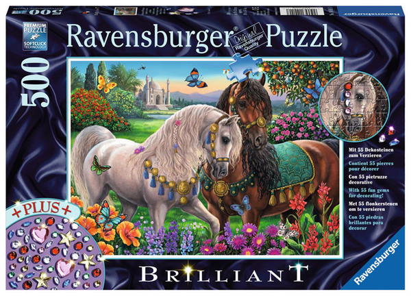  «Пазл Ravensburger Пара лошадей 500 элементов (RSV-149117)», бренда Ravensburger - фото №1