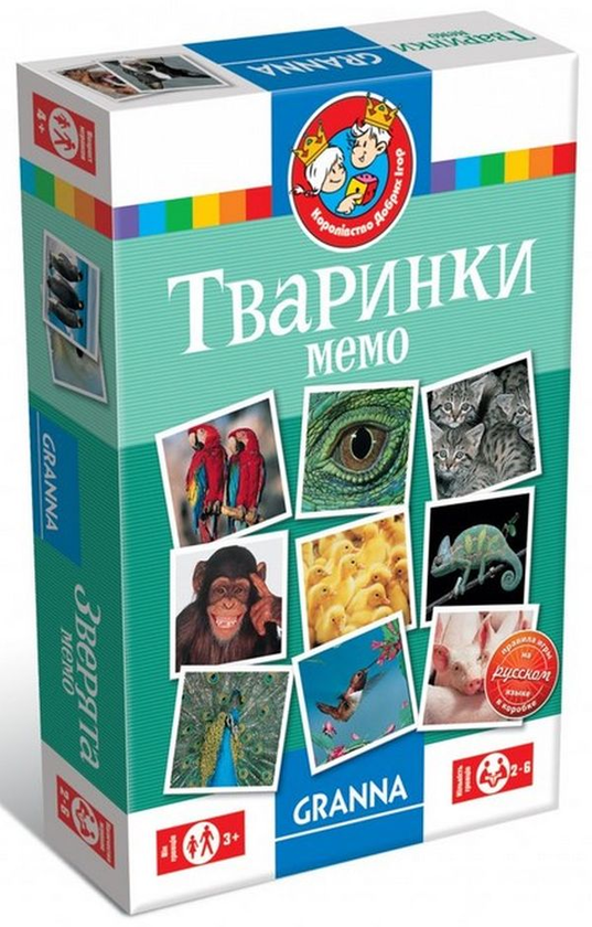 «Настольная игра Granna Мемо Животные (14253)», бренда Granna - фото №1