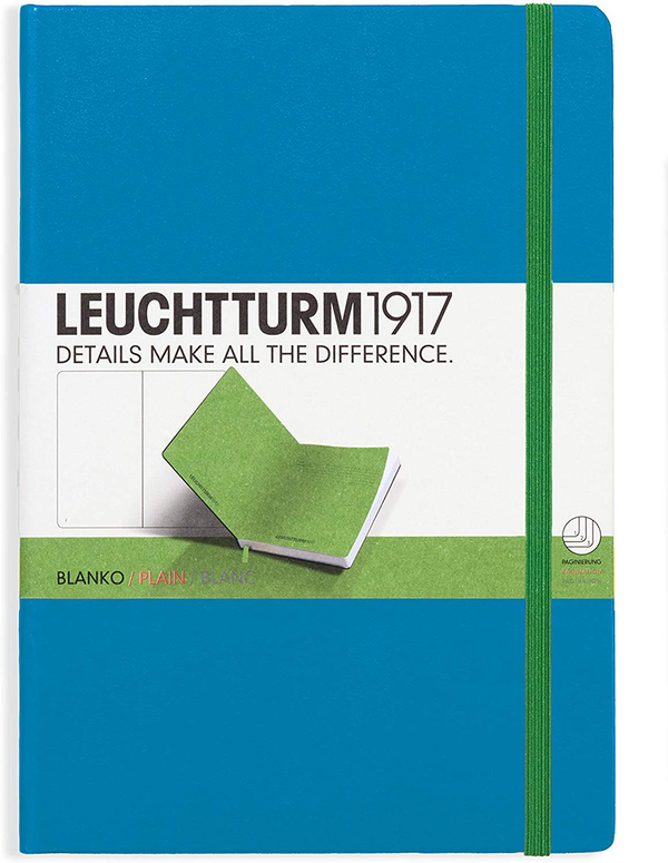  «Блокнот Leuchtturm1917 BiColore Чистые листы Лазурный/Лайм (346747)», бренда Leuchtturm1917 - фото №1