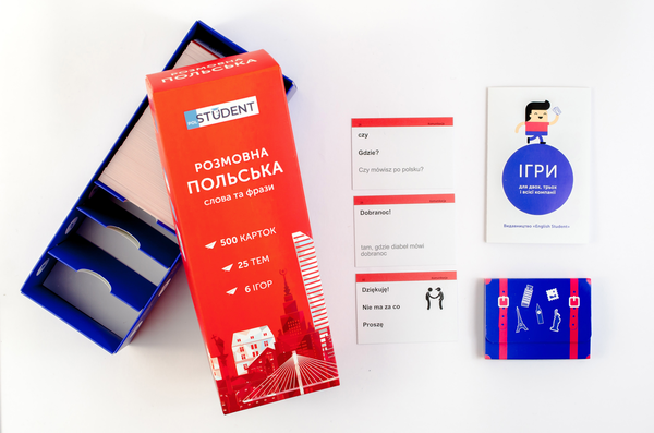 Паперова книга «Флеш-картки Polska - Розмовна польська. Слова та фрази. 500 карток, 25 тем, 6 ігор» - фото №1