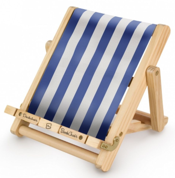 «Тримач для книг Thinking Gifts Deckchair Bookchair Stripy Blue (5060213015562)» - фото №1