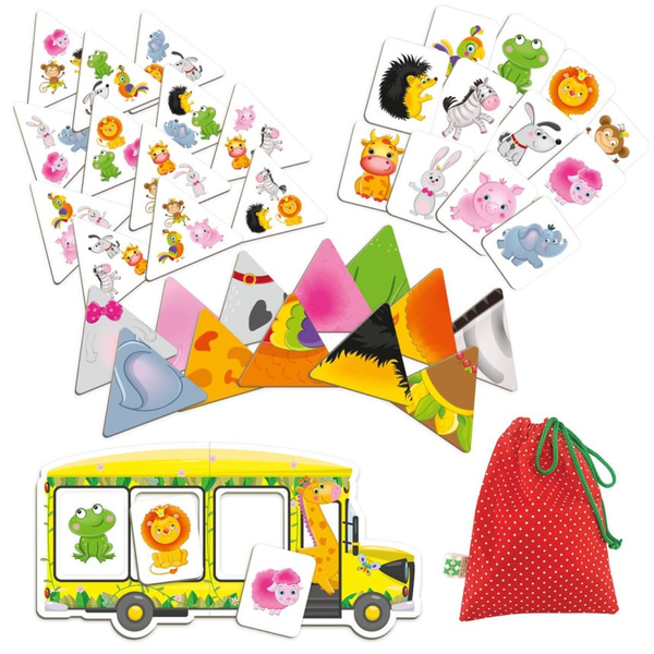  «Игра с мешочком Vladi Toys Зверобус для самых маленьких (VT2906-02)», бренда VladiToys - фото №1