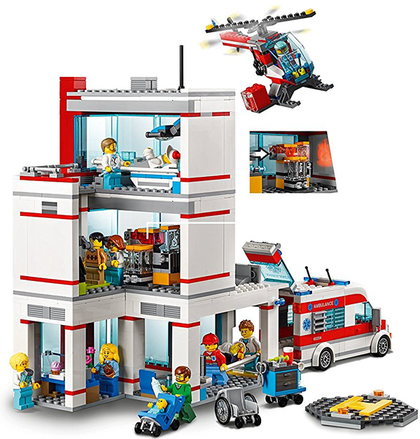  «Конструктор LEGO City Городская больница 861 деталь (60204)», бренда LEGO - фото №1
