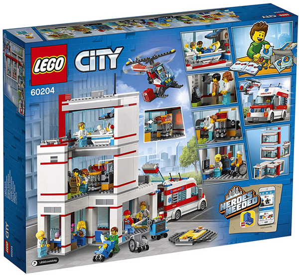  «Конструктор LEGO City Городская больница 861 деталь (60204)», бренда LEGO - фото №1