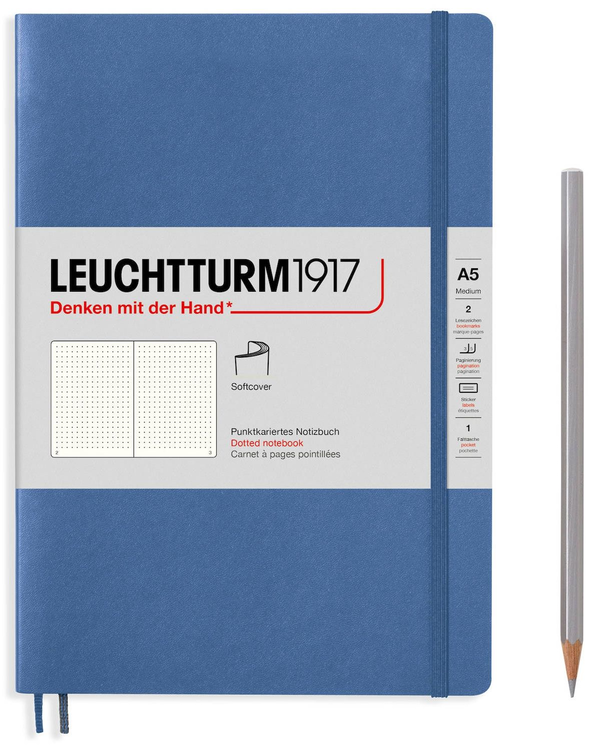  «Блокнот Leuchtturm1917 Muted Colours Точка Деним (361571)», бренда Leuchtturm1917 - фото №1