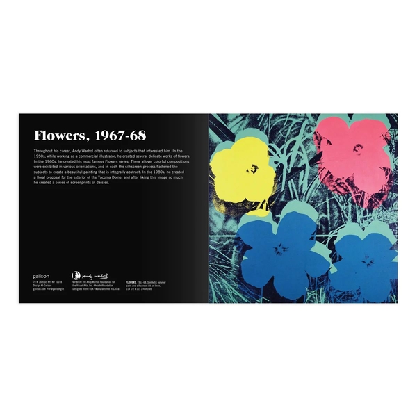  «Andy Warhol Flowers 2-in-1 Sliding Wood Puzzle», бренда Galison - фото №1