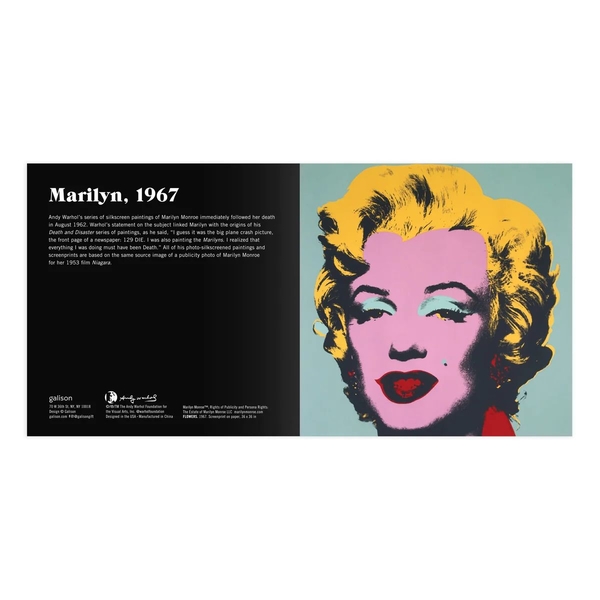 «Пазл-головоломка Galison Andy Warhol Marilyn 2-in-1 Sliding Wood Puzzle», бренда Galison - фото №1