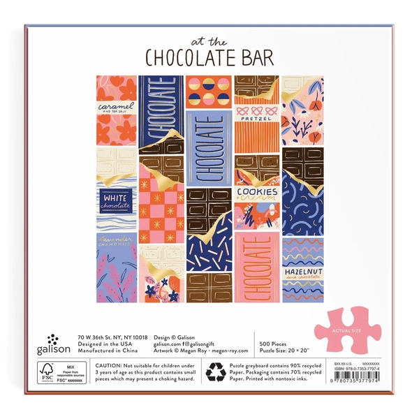  «At the Chocolate Bar 500 Piece Foil Puzzle», бренда Galison - фото №1