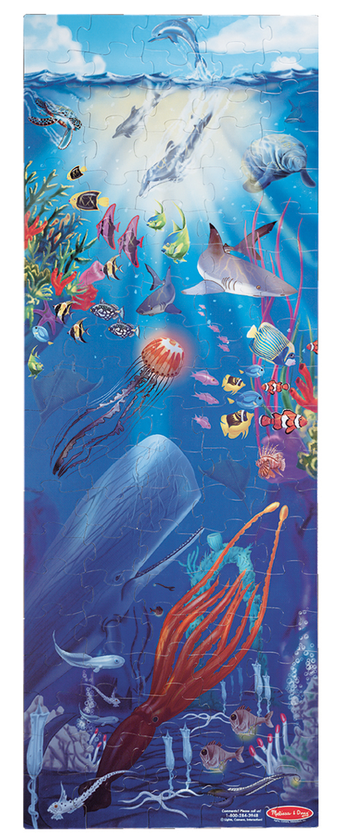  «Пазл напольный Под водой 100 эл Under the Sea Floor Melissa&Doug (MD10443)», бренда Melissa & Doug - фото №1