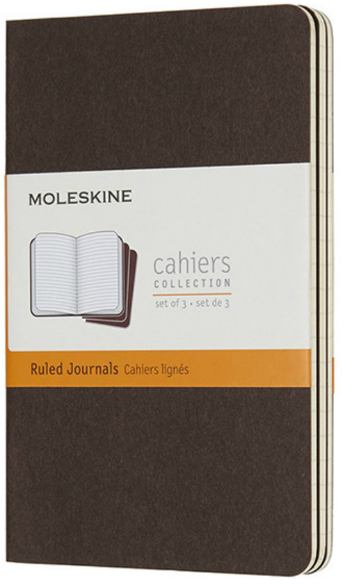  «Блокнот карманный Moleskine Cahier коричневый 3 шт (CH011P2)», бренда Moleskine - фото №1