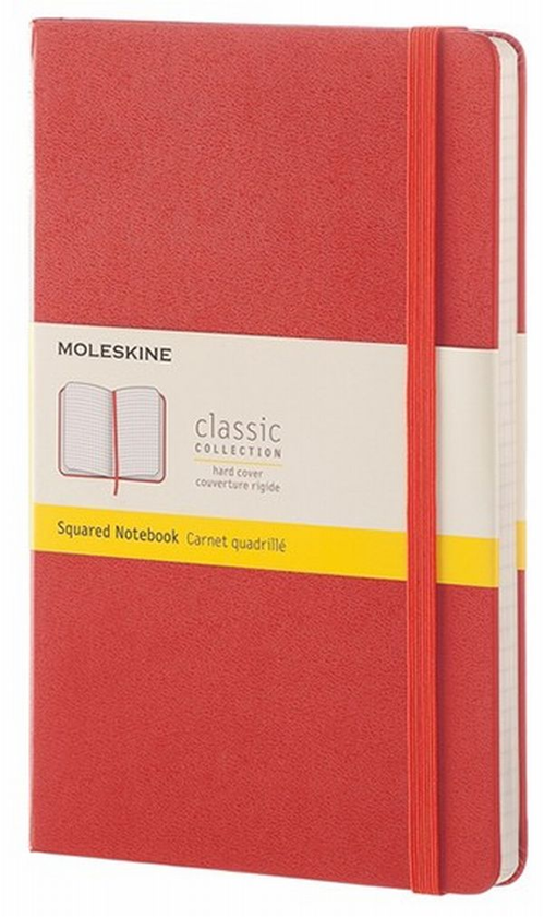 «Блокнот Moleskine Classic средний клетка красный (QP061F2)», бренда Moleskine - фото №1