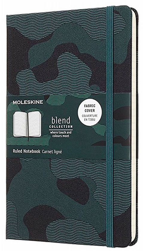  «Блокнот Moleskine Blend средний линия камуфляж зеленый (LCBD03QP060CAMOK)», бренда Moleskine - фото №1