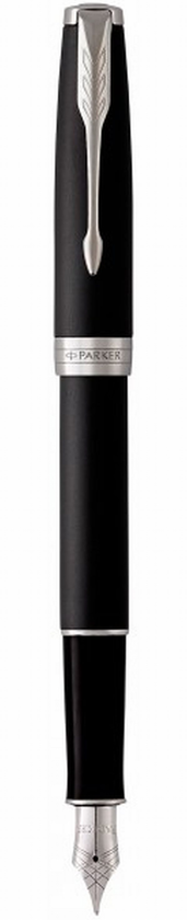 «Ручка перова Parker Sonnet 17 Matte Black Lacquer CT FP F (84 911)», бренду Parker - фото №1