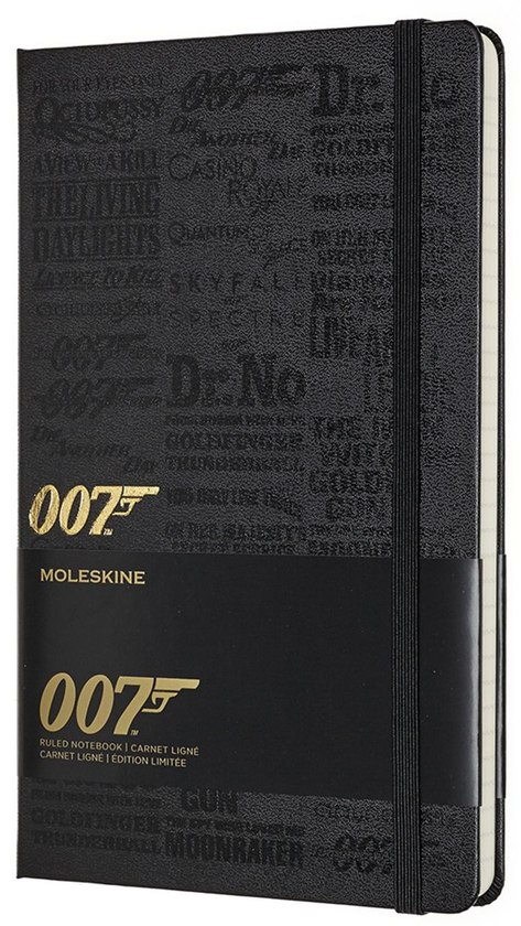  «Записная книга Moleskine James Bond в линию титры (LEJBQP060B)», бренда Moleskine - фото №1