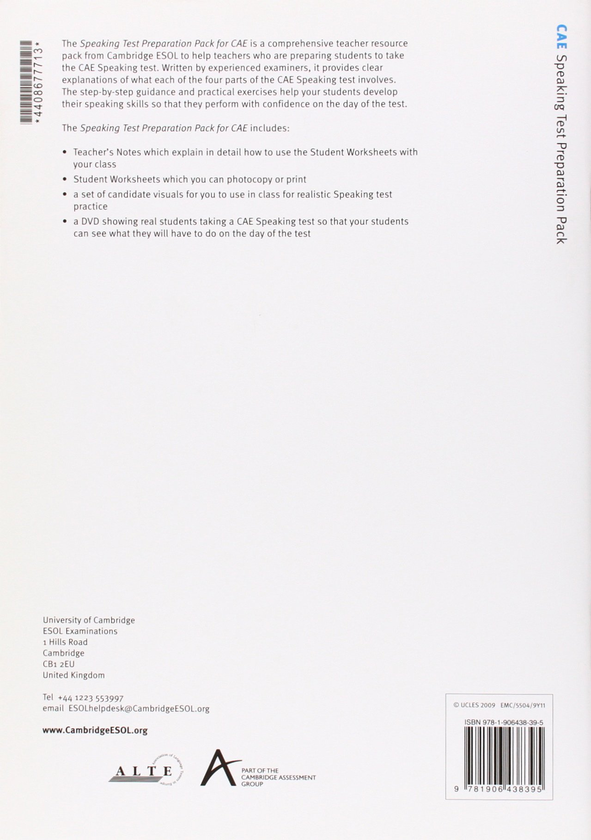 Паперова книга «Speaking Test Preparation Pack for CAE Paperback with DVD» - фото №1