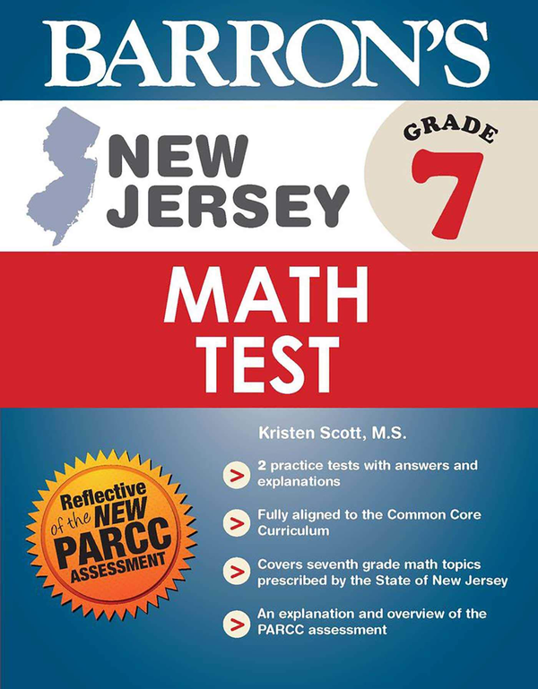 Бумажная книга «Barron's New Jersey Grade 7 Math Test», автор Кристен Скотт - фото №1
