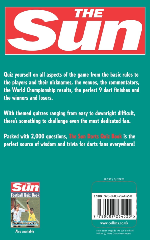 Бумажная книга «The Sun Darts Quiz Book : Over 2,000 Darts Questions», автор Крис Брэдшоу - фото №1