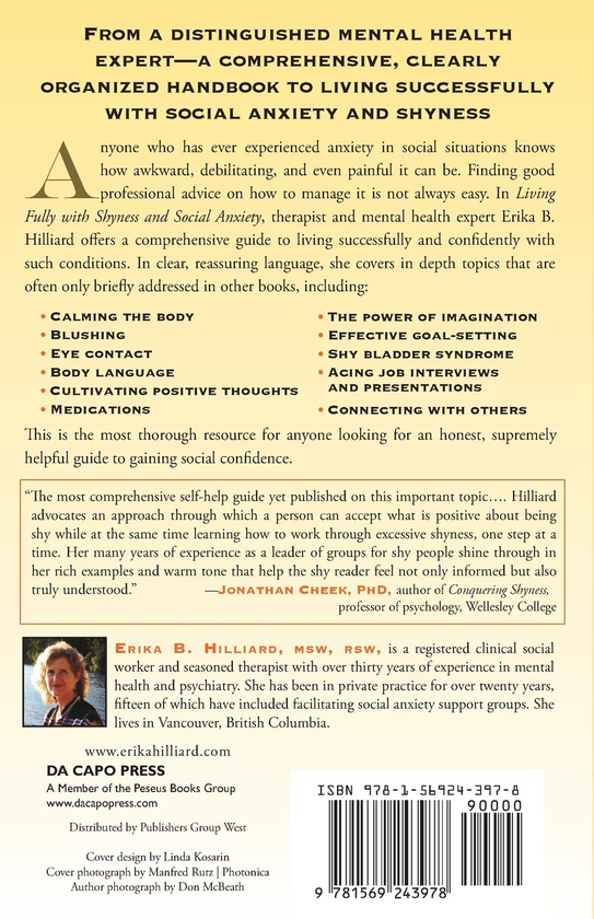 Бумажная книга «Living Fully with Shyness and Social Anxiety. A Comprehensive Guide to Gaining Social Confidence», авторов Эрика Б. Хиллиард, Пол Фоксман - фото №1