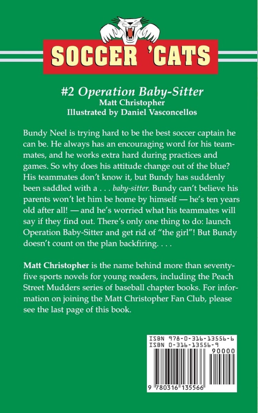 Паперова книга «Soccer 'Cats. Operation Baby-Sitter», автор Метт Крістофер - фото №1