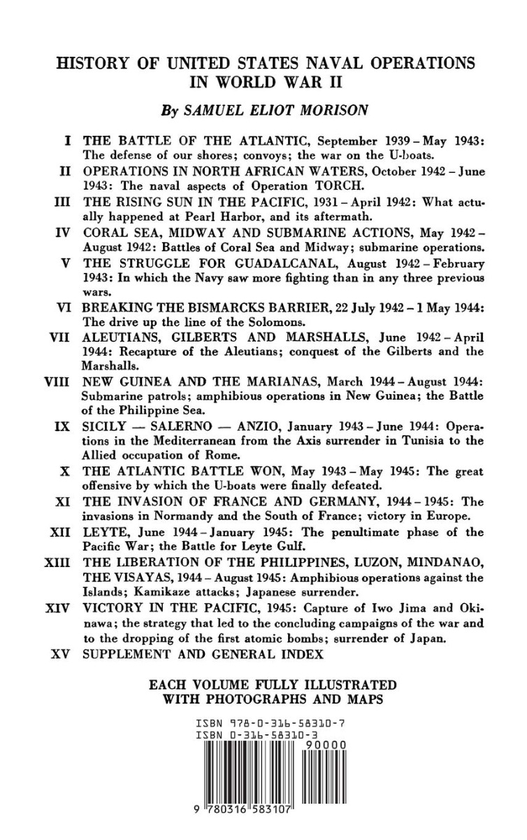 Бумажная книга «The Atlantic Battle Won. Volume 10 May 1943 - May 1945 (History of United States Naval Operations in World War II)», автор Семуэль Морисон - фото №1