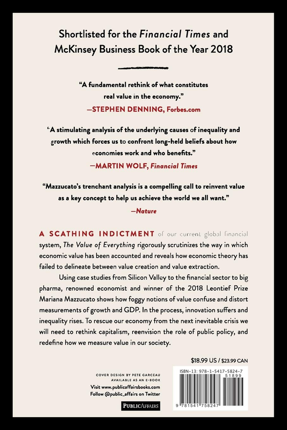 Паперова книга «The Value of Everything. Making and Taking in the Global Economy», автор Маріана Маццукато - фото №1