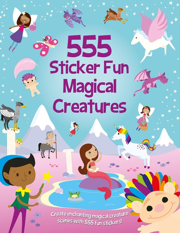Бумажная книга «555 Sticker Fun Magical Creatures», автор Окли Грэм - фото №1