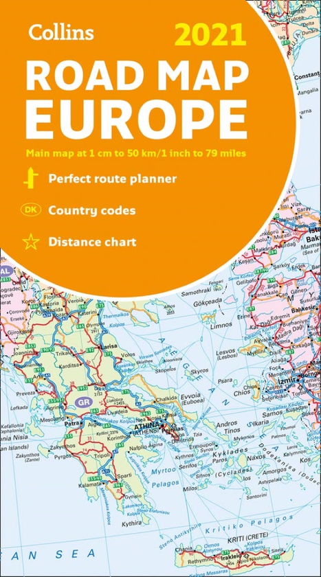 Бумажная книга «2021 Collins Map of Europe» - фото №1