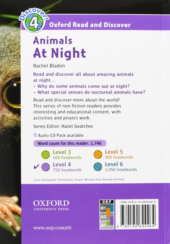 [object Object] «Oxford Read and Discover: Level 4: Animals at Night », автор Рейчел Бладон - фото №2 - мініатюра