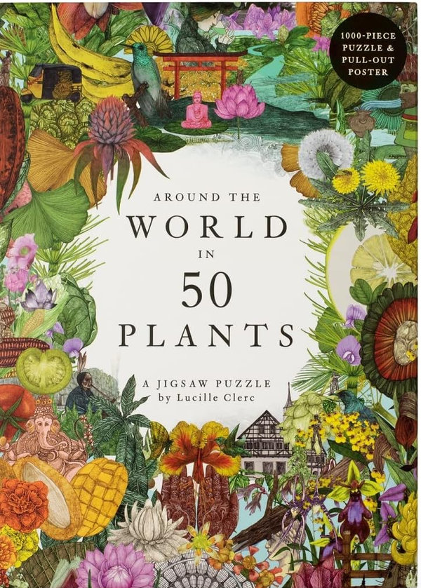  «Пазл Laurence King Around the World in 50 Plants 1000 елементів», бренда Laurence King - фото №1