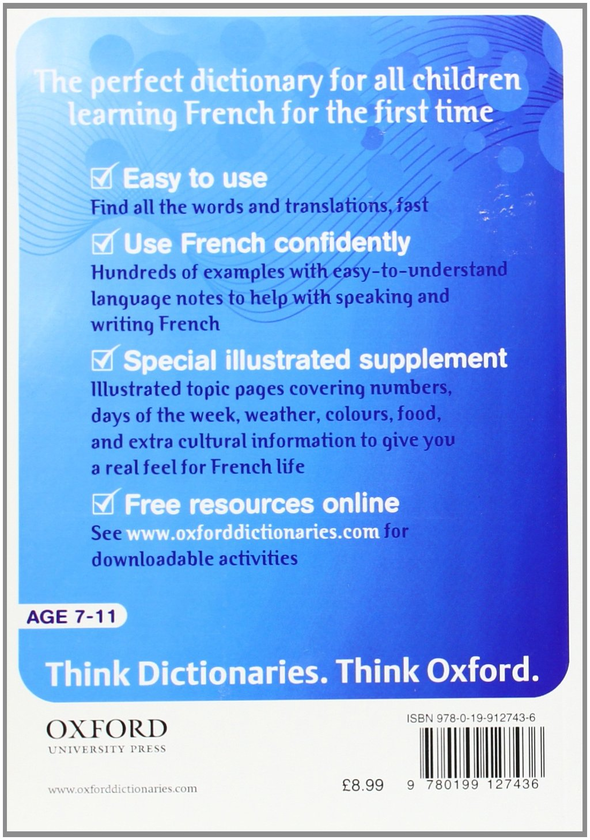 Бумажная книга «Oxford First Learner's French Dictionary», автор Даниэль Бурдэ - фото №1