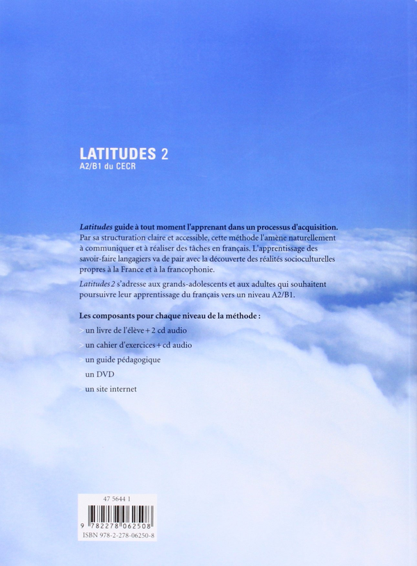 Паперова книга «Latitudes 2: Methode de francais A2/B1 (+CD)», автор Режин Мер'є - фото №1
