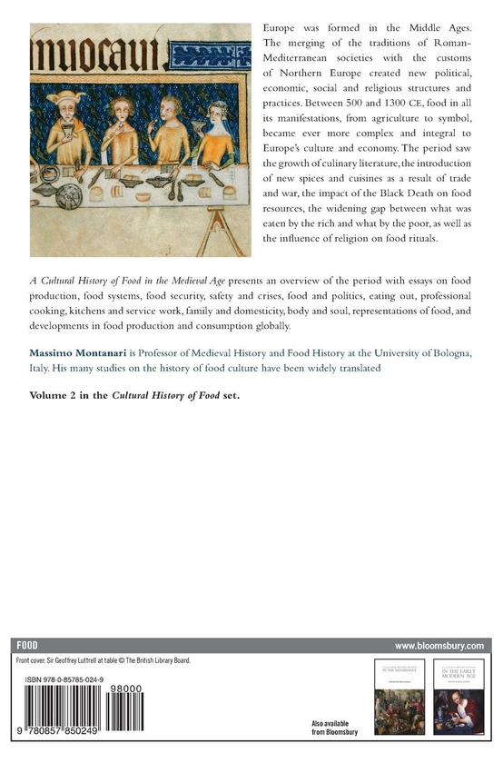 Паперова книга «A Cultural History of Food in the Medieval Age. Volume 2», автор Массімо Монтанарі - фото №1