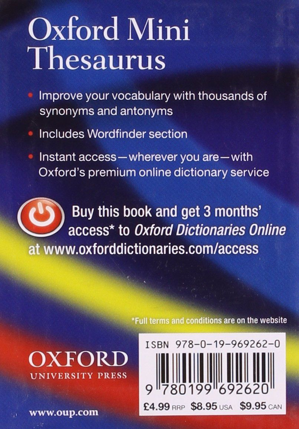 Бумажная книга «Oxford Mini Thesaurus» - фото №1